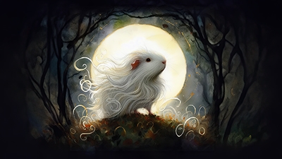 Moonlight Whisper art wallpaper for guinea pigs